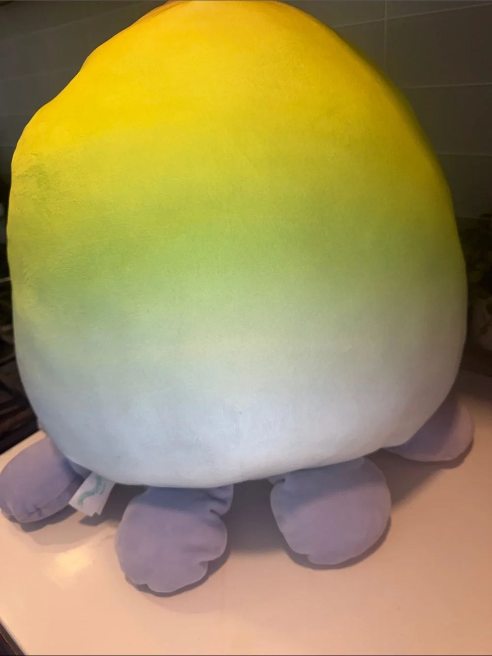 Squishmallows Elodie Plush Octopus in Yellow and Green Gradient